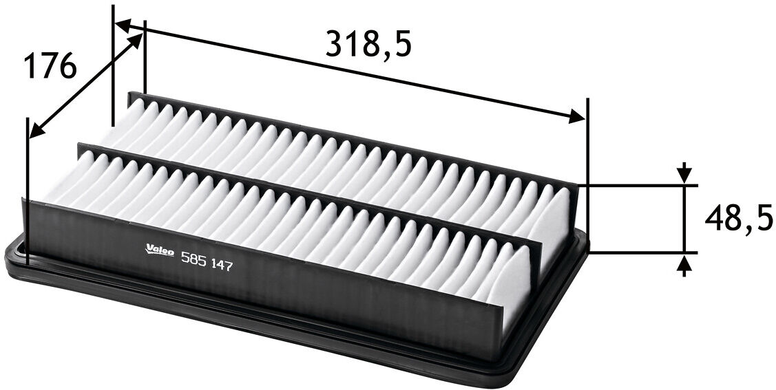 Valeo Luftfilter 585147 Filtereinsatz 49mm Für Mazda Amc