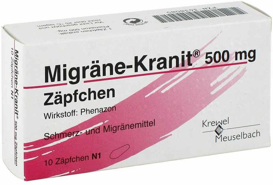 Migräne-Kranit 500mg Zäpfchen