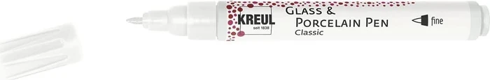 KREUL Glas- und Porzellanmalstift CLASSIC, 1 - 2 mm, weiß