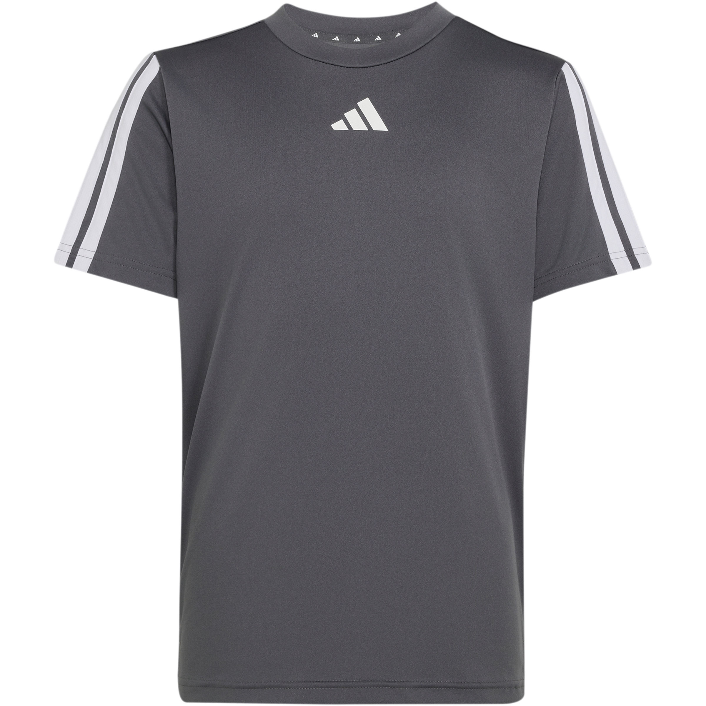 adidas Train Essentials 3-Stripes Kinder T-Shirts grau Größe 116 Training & Fitness Schnell trocknend