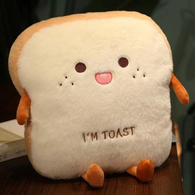 Inspired Finds Soft Plush Bread Pillow 13.8in. Toast Simulation Cushion Cute Home Decor Gift surprised