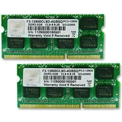 G.Skill Standard (2 x 2GB, 1600 MHz, DDR3-RAM, SO-DIMM), RAM, Schwarz
