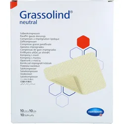 Grassolind Salbenkompressen 10x10 cm Steril 10 ST