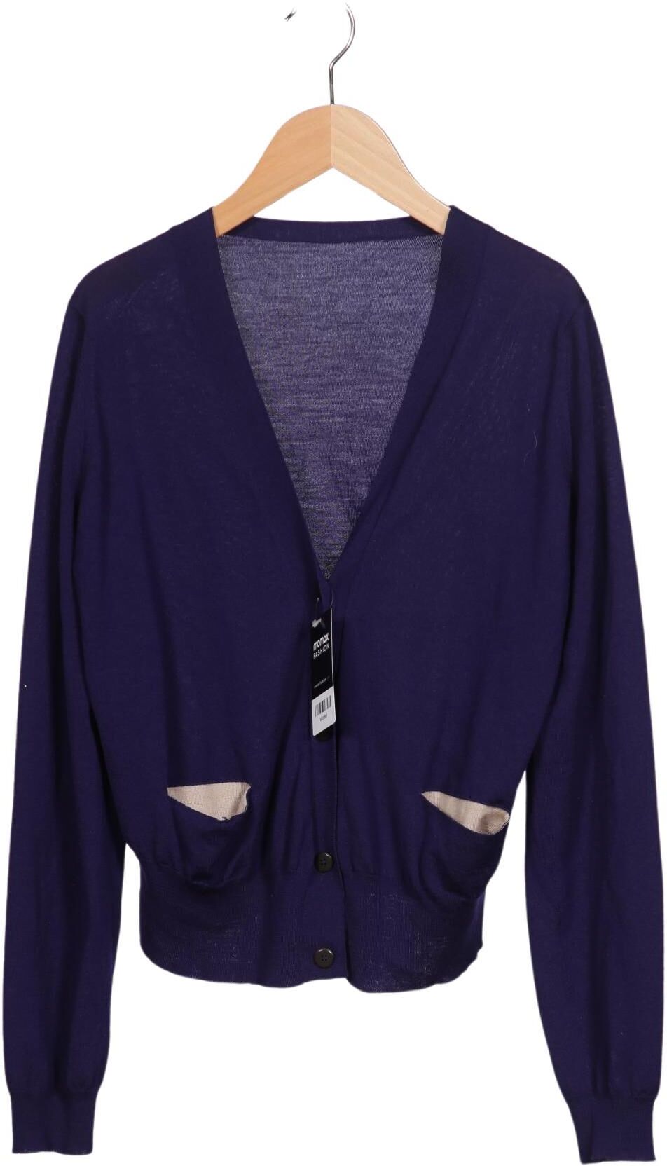 Jil Sander Damen Strickjacke, Lila, Gr. EU 32 (IT 38), Schurwolle - Second Hand