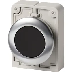 Eaton 188084 Drucktaste, RMQ-Titan, flach, tastend, schwarz, unbeschriftet, Frontring Edelstahl M30I-FD-S