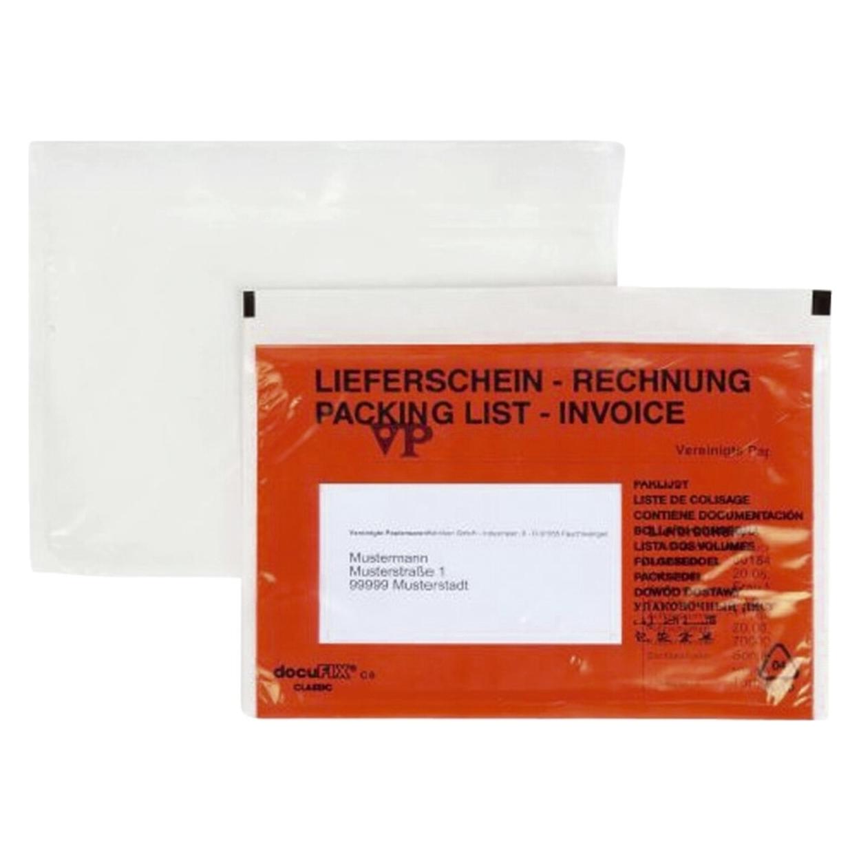 Docufix Begleitpapiertasche C6 SK rot 250St. (250 Stk.) (2FVDO402025)