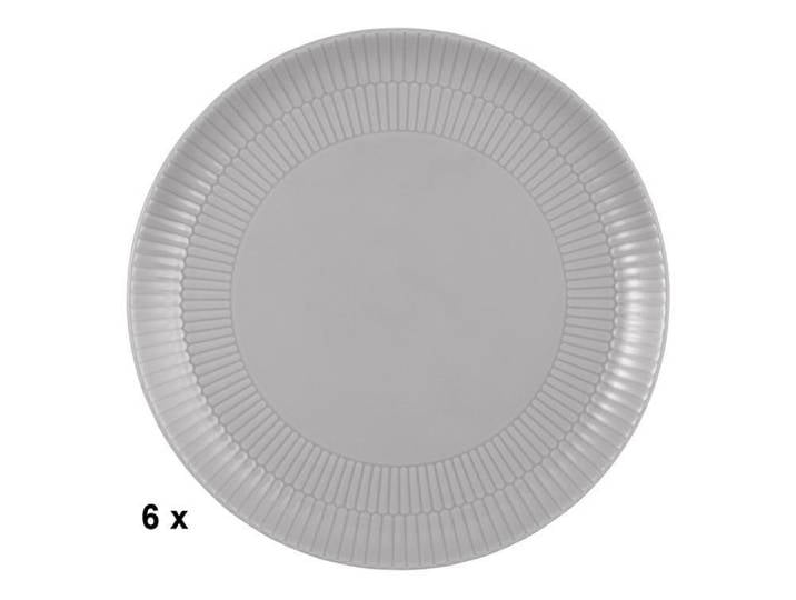 Geschirr-Serie Amina silbergrau - 6er-Set Speiseteller Amina