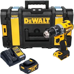 DeWalt, Bohrmaschine + Akkuschrauber, DCD 791 M1 Akku Bohrschrauber 18 V 70 Nm Brushless + 1x Akku 4,0 Ah + Ladegerät + Tough Box (Bohrschrauber)