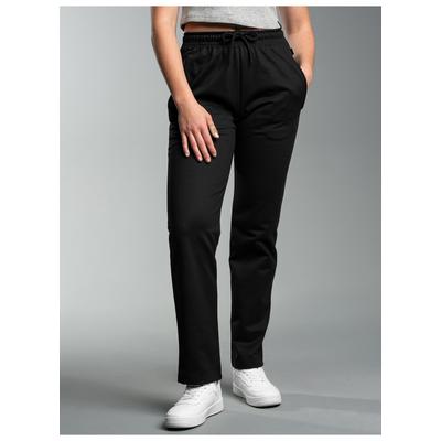 Sweathose TRIGEMA "TRIGEMA Freizeithose aus Sweat-Qualität", Damen, Gr. 3XL, Normalgrößen, schwarz, Sweatware, 70% Baumwolle, 30% Polyester, Hosen Sweathose