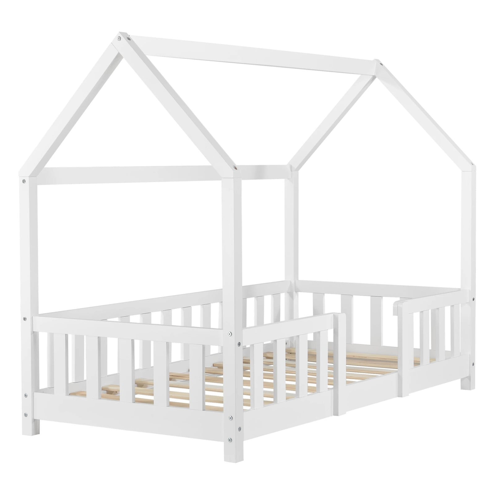 And OutdoorMatch kinderbed Cheyanne met valbeveiliging - Wit - 70 x 140 cm