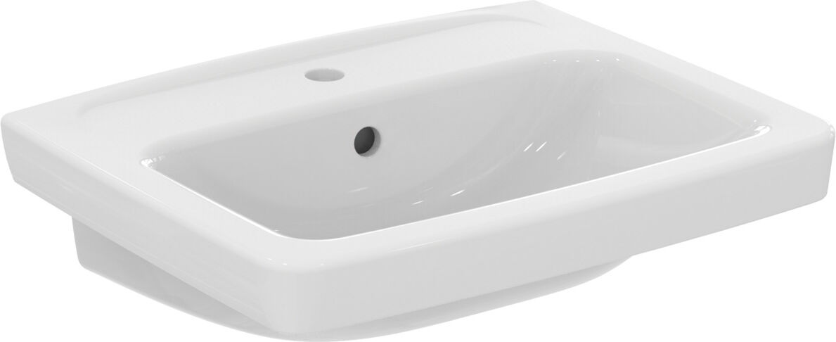 Lavabo Ideal Standard EUROVIT 60 cm W008401 600 x 470 x 175 mm, avec trou de robinetterie et trop-plein, blanc brillant