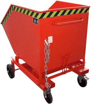 Kippbehälter mit Rollen Typ KW-ET 600, rot