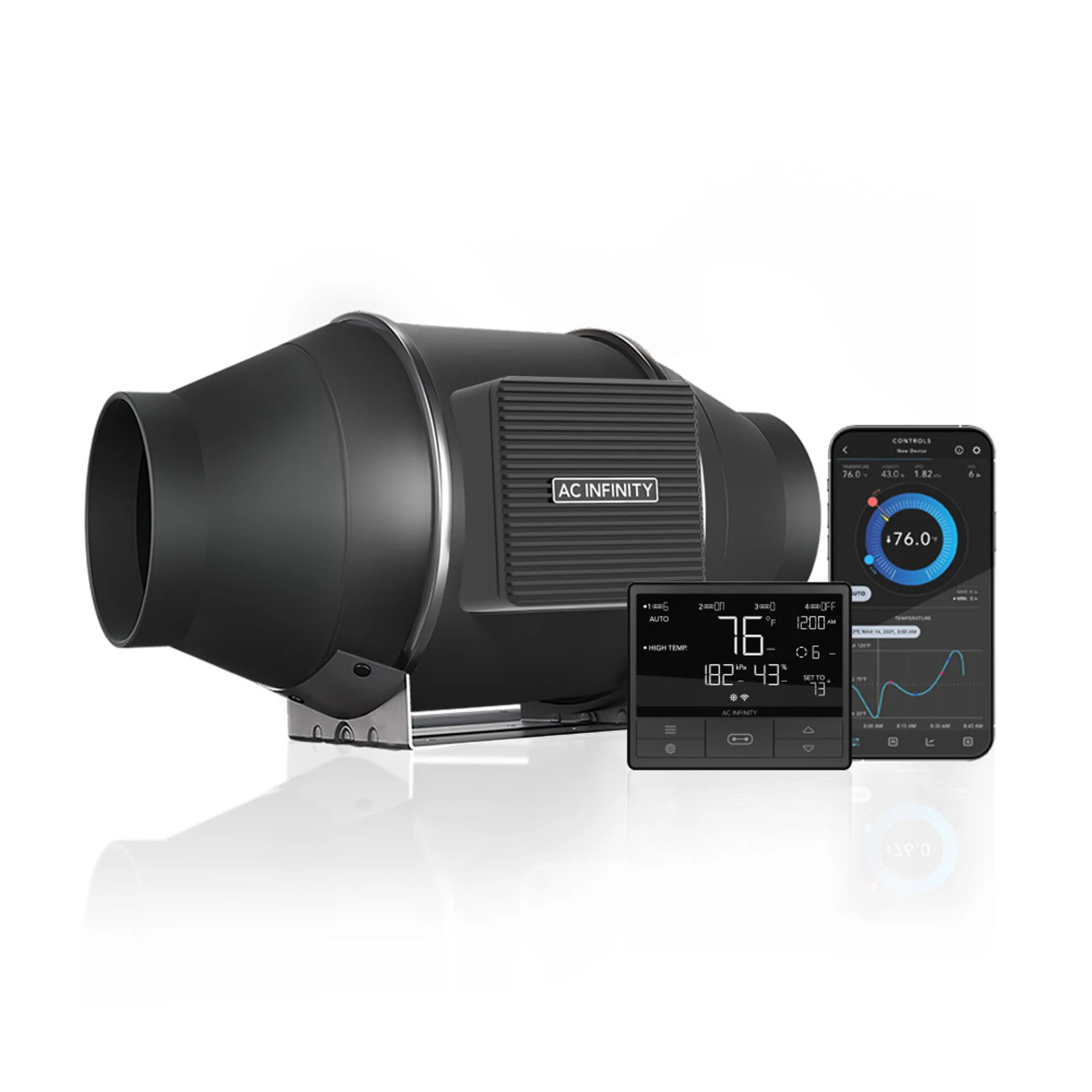 AC Infinity Cloudline Pro T4 Ventilator, diameter 100 mm, 350 m³/uur