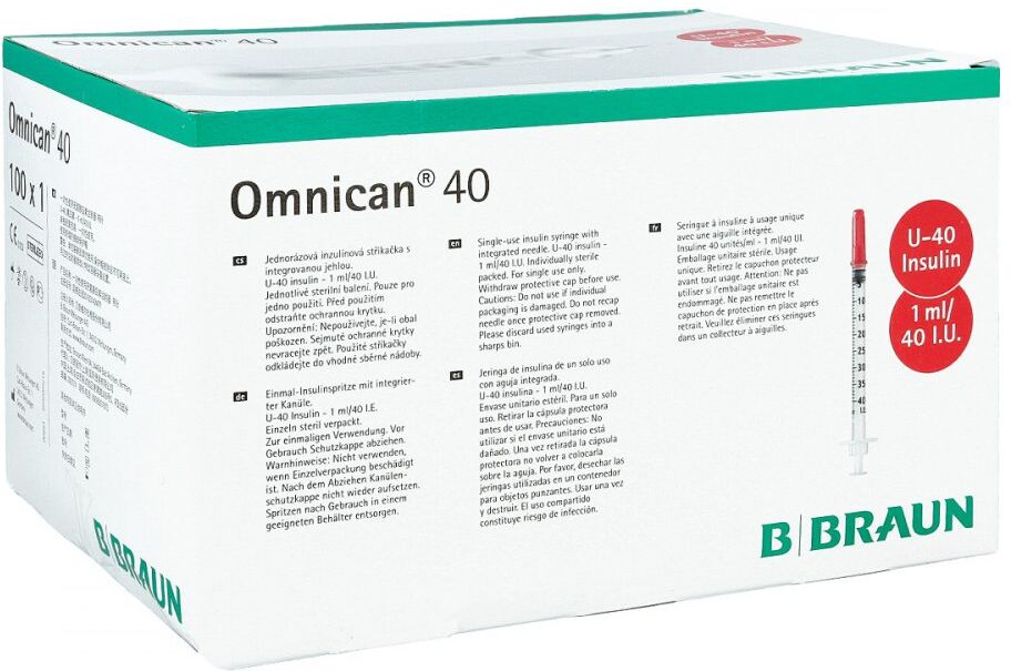 Omnican Insulinspr.1 ml U40 mit Kan.0,30x8 mm einz. 100X1stk