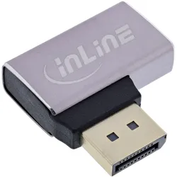 INLINE DisplayPort 1,4 Adapter, DisplayPort Stecker / Buchse, 90° links, 8K