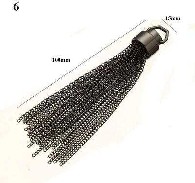 Uplifted Goods DIY Fashion Metal Tassel Bag Pendant black style 6