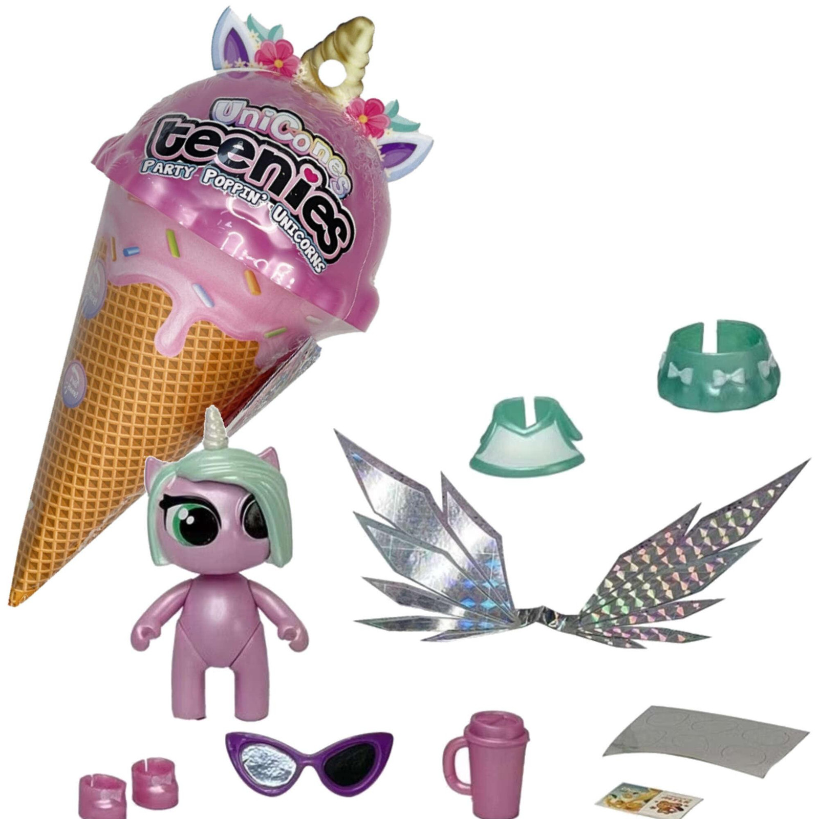 Hastoys Unicones Teenies Eenhoorn kegelvorm met accessoires