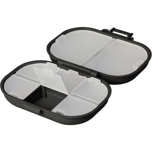 Böttcher-AG Tablettenbox Pillendose Medi, 1 Tag, 8 Fächer, schwarz