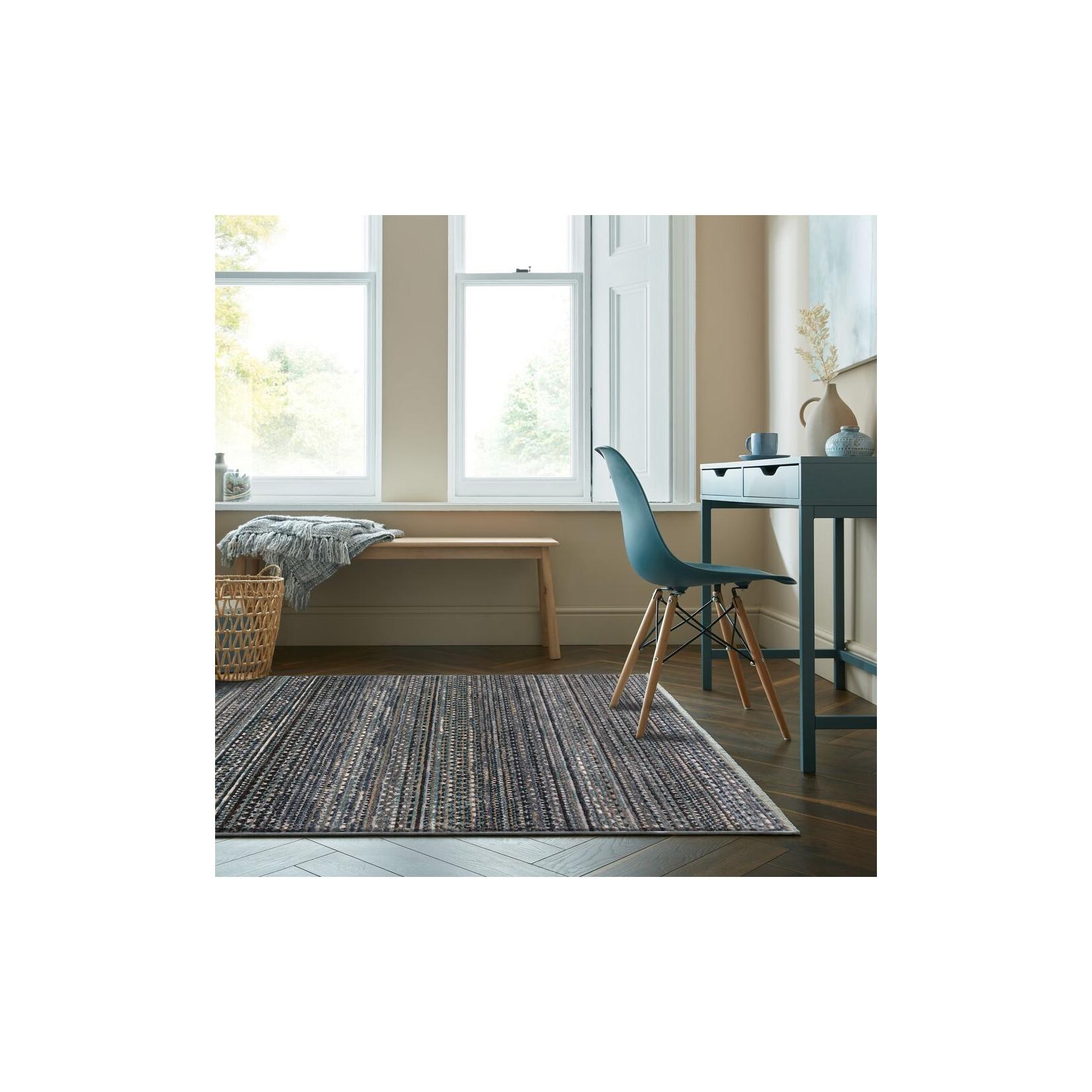 Teppich gestreift Blau 60 x 114 cm - PERRAN Kadima Design