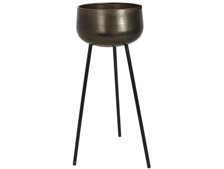 Übertopf Natural & Feminine Glamour - Farbe: grau - Material: Metall