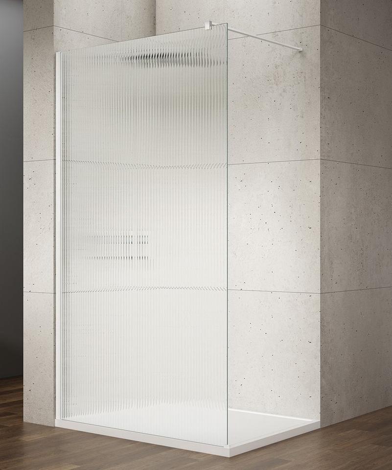 Gelco VARIO WHITE Walk-In Duschwand, Nordic Glas, 1100 mm