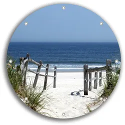 Wallario Gartenposter ca. 80 x 120 cm Blick auf Strand