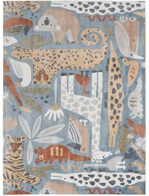 Nourison Astra Machine Washable Animal Print Area Rug