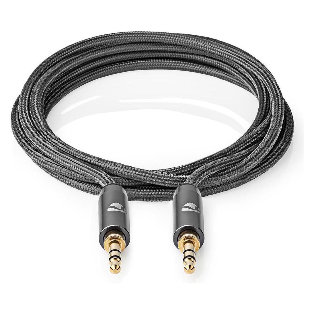 Nedis Stereo-Audiokabel - 3.5 mm Stecker - Vergoldet - 2 m - rund - PVC - Anthrazit/Grau (2 m) (CATB22000GY20)