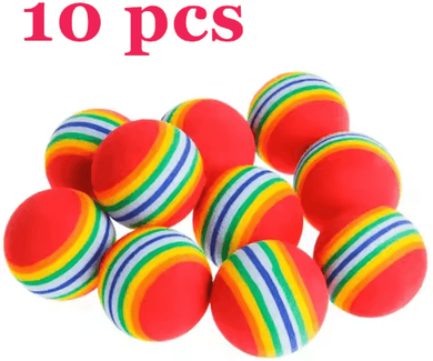 Inspire Picks Rainbow Bounce EVA Rattle Ball Toy Set For Cats And Dogs 10pcs m