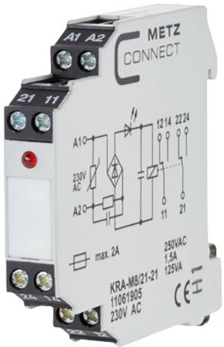 Metz Connect Koppelbaustein 230 V/AC (max) 2 Wechsler 11061905 1St.