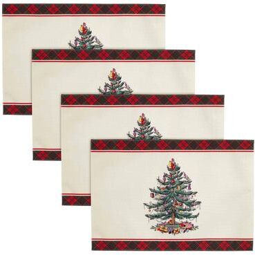 Spode® Christmas Tree Tartan Set of 4 Placemats