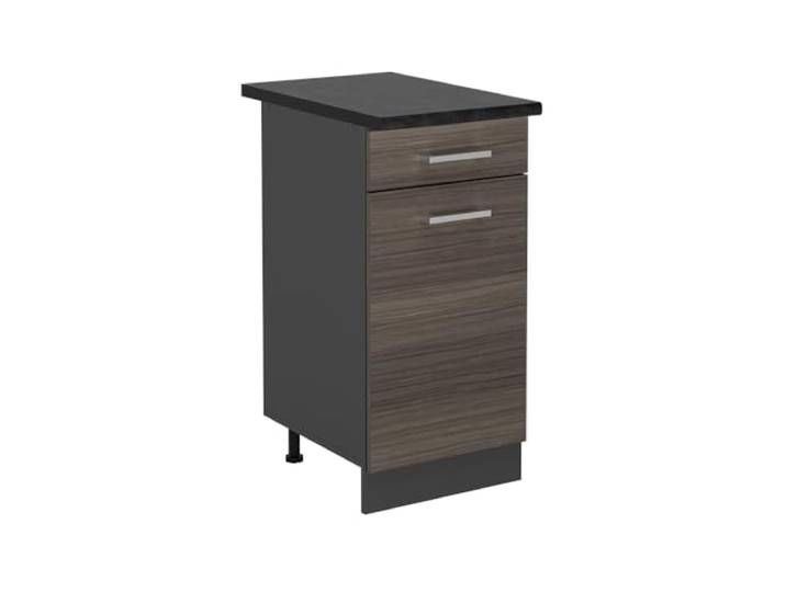 Vicco Küchenunterschrank R-Line, Edelgrau, 40 cm 1 Schublade · Arbeitsplatte Anthrazit · Höhenverst. Füße · Leichter Zugriff · Frei kombinierbar