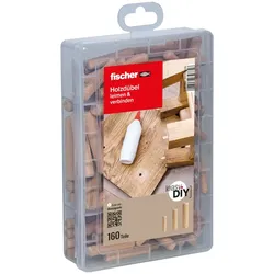 Fischer EasyDIY Box Holzdübel (160 Teile) - 548597