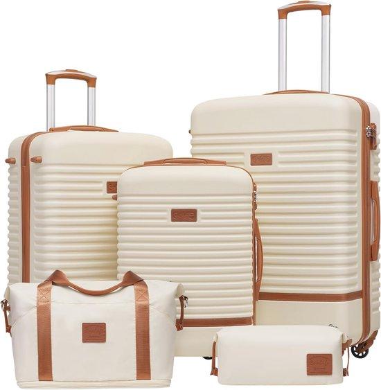 Modernes ABS-Trolley-Koffer-Set mit TSA-Schloss und 5 Teilen