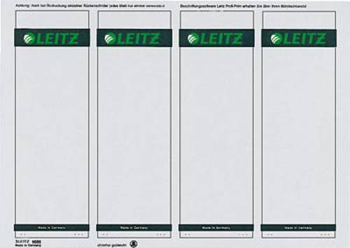 Leitz Ordner-Etiketten 1685-20-85 61 x 191mm Papier Grau Permanent haftend 100St.