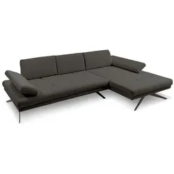 SOMETA Ecksofa Fly Stoff Walnut