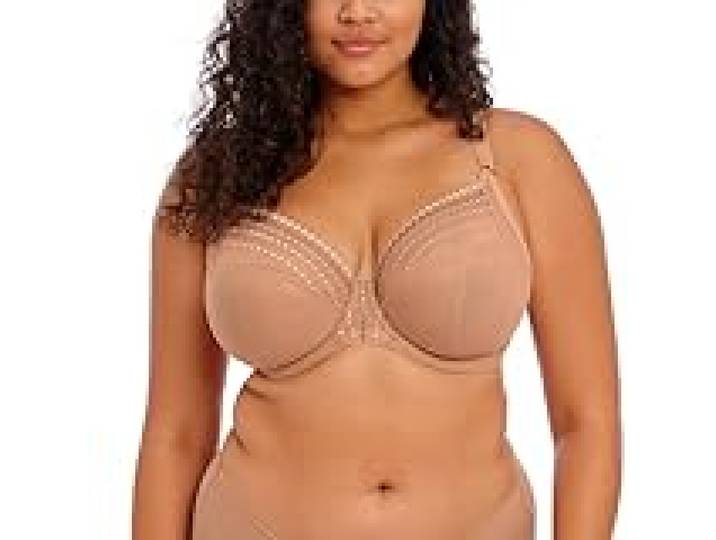 Elomi 8900 Matilda Soutien-Gorge à Armatures Plongeant Non rembourré avec Soutien latéral, café au Lait, 105F