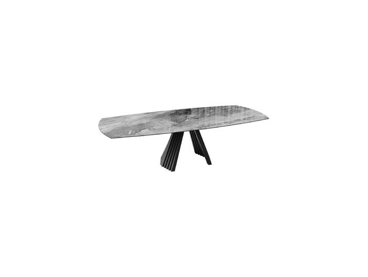 Ausziehbarer Designer Esstisch „Gotham“ aus Keramik, in verschiedenen Grössen Eramosa glänzend 190-270 x 120 cm Akante Design