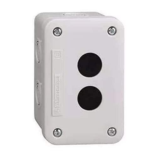 Schneider Electric Harmony XALE2 Leeg Controle Station - Lichtgrijs - 2 Uitsnijdingen - IP54 - Voor XB7 Ø 22 mm