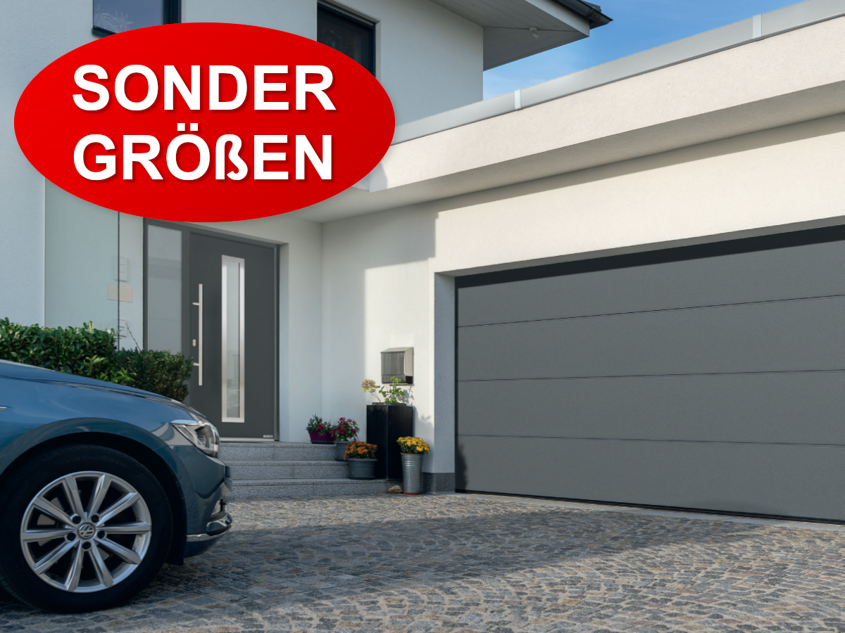 Hörmann RenoMatic Aktion Sondergrößen Sektionaltor Garagentor, mit Antrieb und Handsender