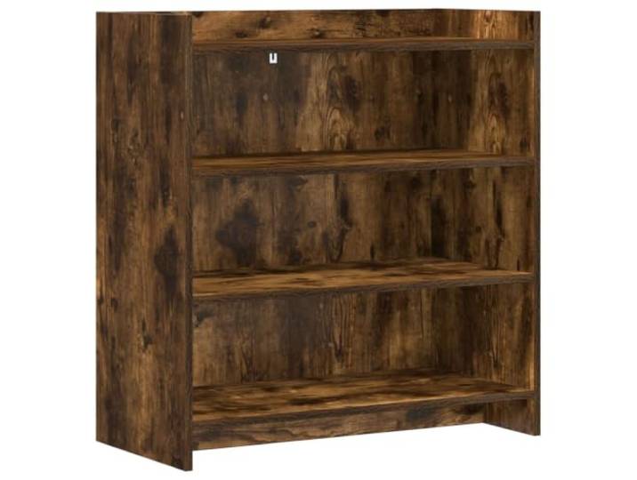 KGFHERENB Sideboard Geräucherte Eiche 75x36x80 cm Holzwerkstoff Kompakter Anrichte-Schrank für Esszimmer, Flur und Wohnzimmer. Bietet 3 Fächer für geordnete Aufbewahrung von Dekoration.