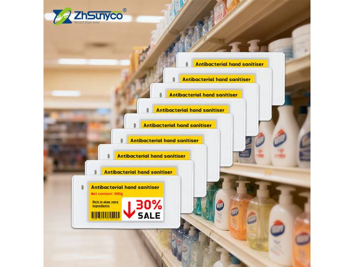 BLE 213BWRY 10 Pièces Étiquettes de Rayon Intelligentes E-Paper ESL 2,13 Pouces Blanc Noir Rouge Jaune Affichage E-Ink