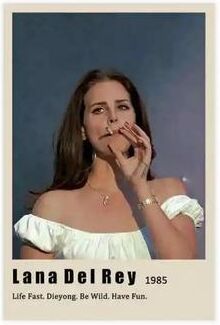 Inspire Essentials Lana Del Rey Aesthetic Canvas Poster Vintage Music Album Wall Art Decor 11 xxl