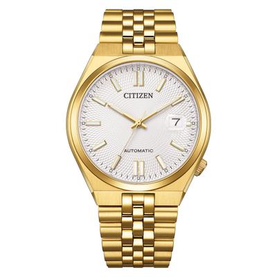 Automatikuhr CITIZEN "TSUYOSA 60 H", gold (goldfarben, silberfarben), Armbanduhren, Damen, goldfarben, Automatikuhr, Armbanduhr, Damenuhr, Herrenuhr, Mechanische Uhr, Edelstahlarmband