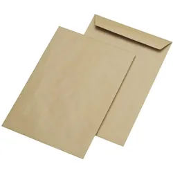 Elepa, Versandtasche + Luftpolstertasche, Versandtasche B4 gum. 130g braun (250 Stk.)
