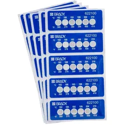 Brady, Etiketten, TIL-6-182C/360F, B-7512, Irreversible, temperaturanzeigende Etiketten, Polyethylen, Weiss auf
