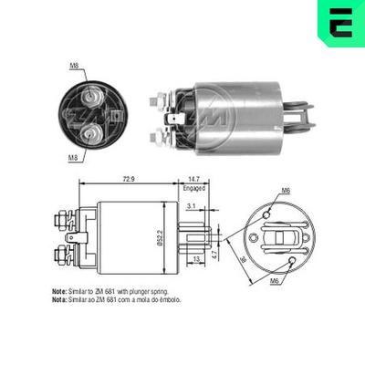 Era Magnetschalter, Starter [Hersteller-Nr. ZM582] für Nissan