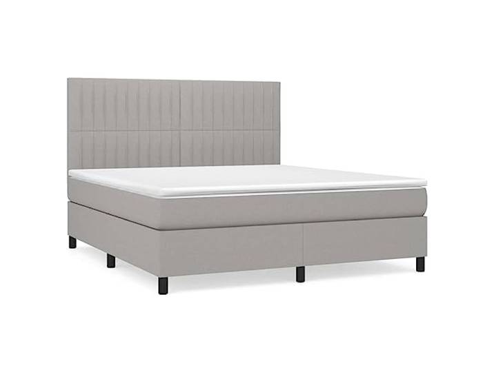 PUGYNBK Bett 160 x 200 cm, mit Taschenfederkernmatratze Verstellbares Kopfteil, mittlere Festigkeit, atmungsaktiver Stoff, inklusive Montageanleitung (evtl. nicht in deutscher