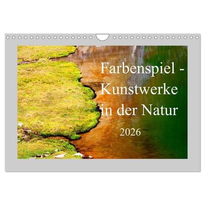 Farbenspiel - Kunstwerke in der Natur 2026 (Wandkalender 2026 DIN A4 quer), CALVENDO Monatskalender