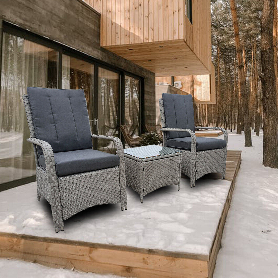 Marlow Home Co. Luxury Bistro Set Gray 3